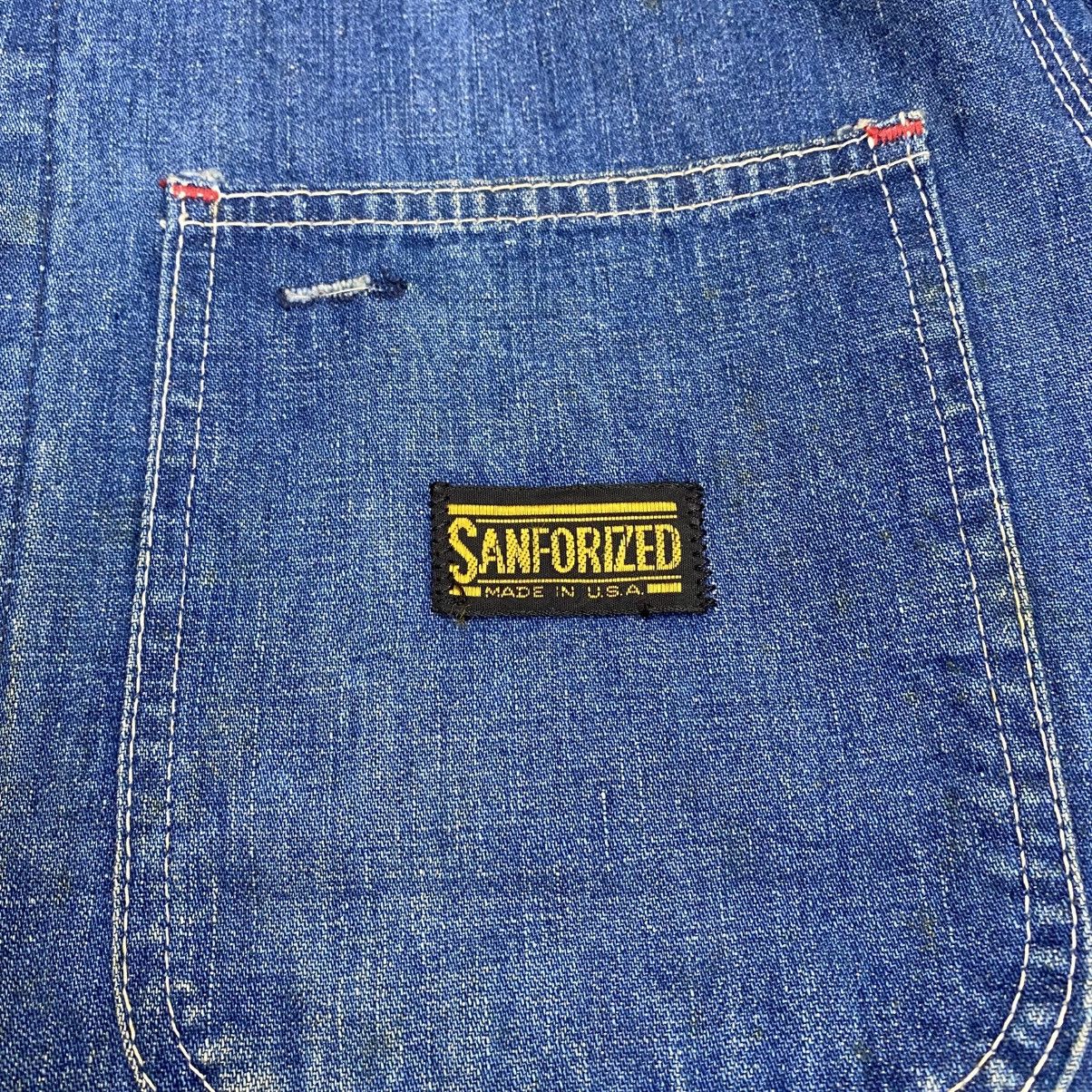 Vintage Vintage 70s American Sanforized Coverall Denim Chore Jacket Size US M / EU 48-50 / 2 - 11 Thumbnail