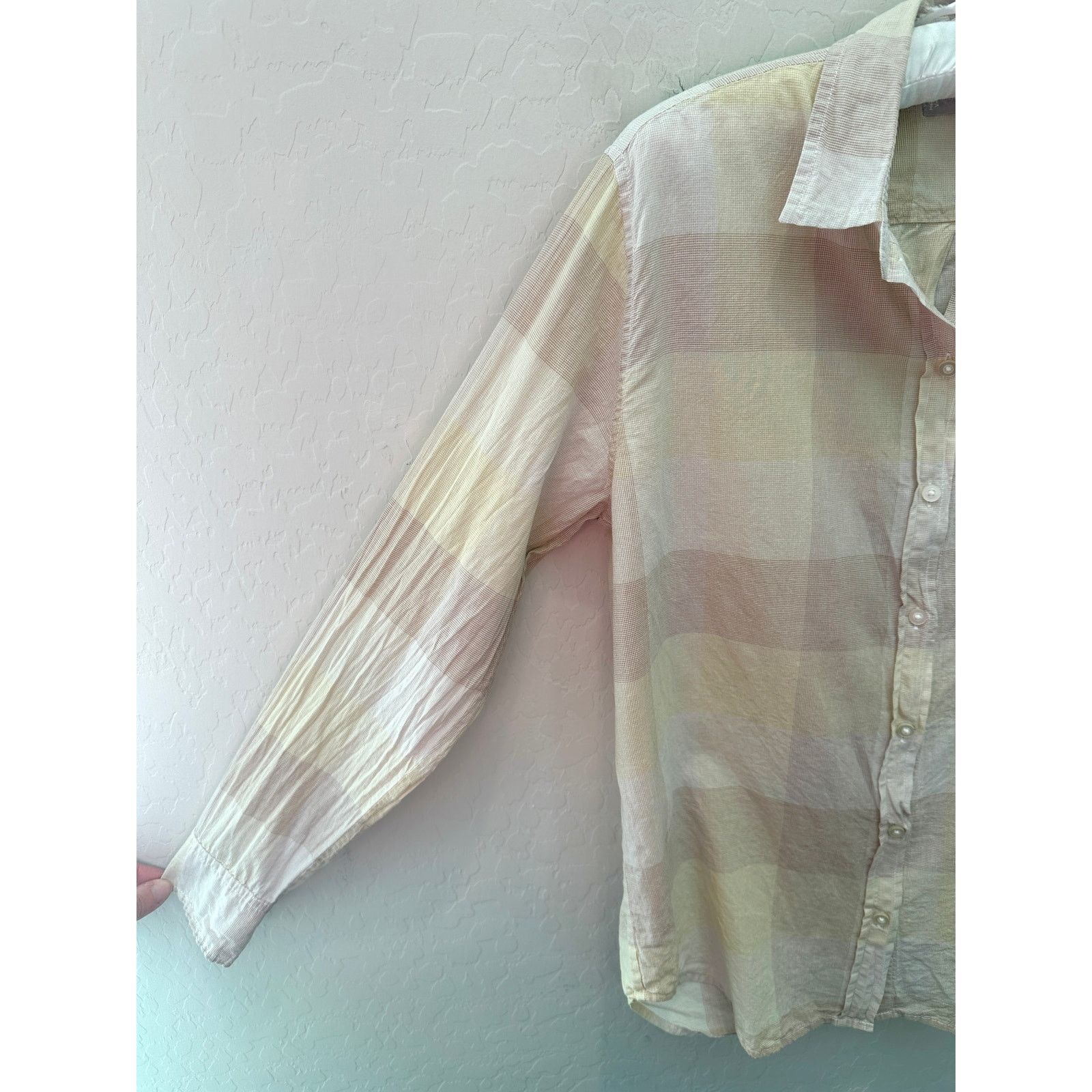 Everlane EVERLANE | The Relaxed Air Muted Checkered Cotton Shirt Size XS / US 0-2 / IT 36-38 - 3 Thumbnail