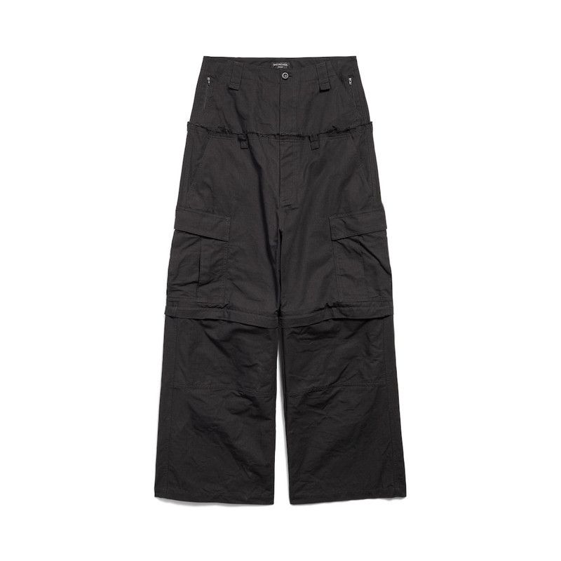 Balenciaga o1s1wg110126 555 / Cut-Up Cargo Pants in Black Size US 30 / EU 46 - 1 Thumbnail