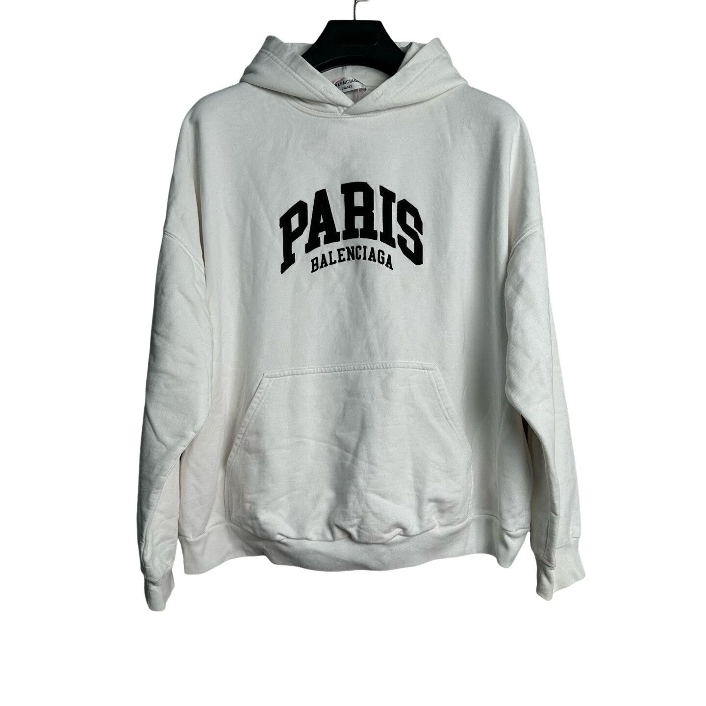Balenciaga Balenciaga Paris Logo Hoodie White Size 2 Size US M / EU 48-50 / 2 - 1 Thumbnail