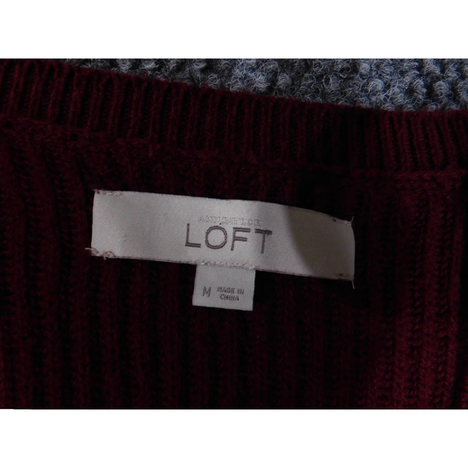 Loft LOFT Sweater Womens M Red Crew Neck Knit Long Sleeve Pullover Cotton Casual Size M / US 6-8 / IT 42-44 - 6 Thumbnail