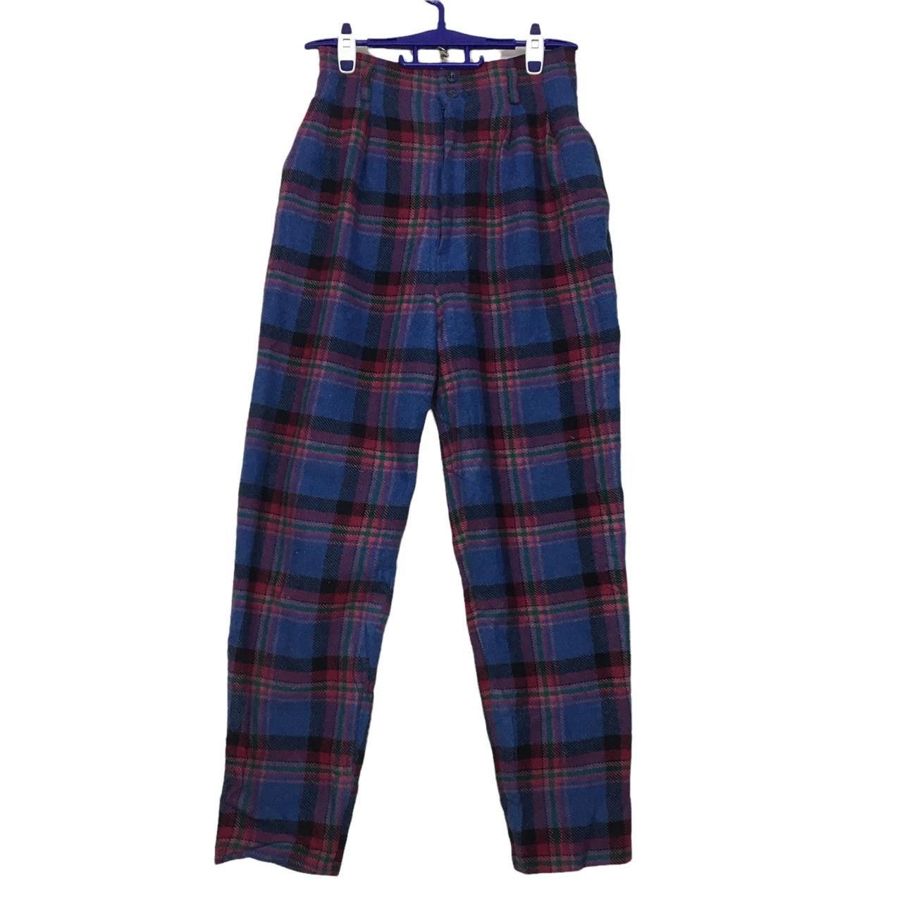 Dents Vtg DENTS DU MIDI Plaid Long Pants Trousers Casual Pants Size 25" / US 0 / IT 36 - 1 Thumbnail
