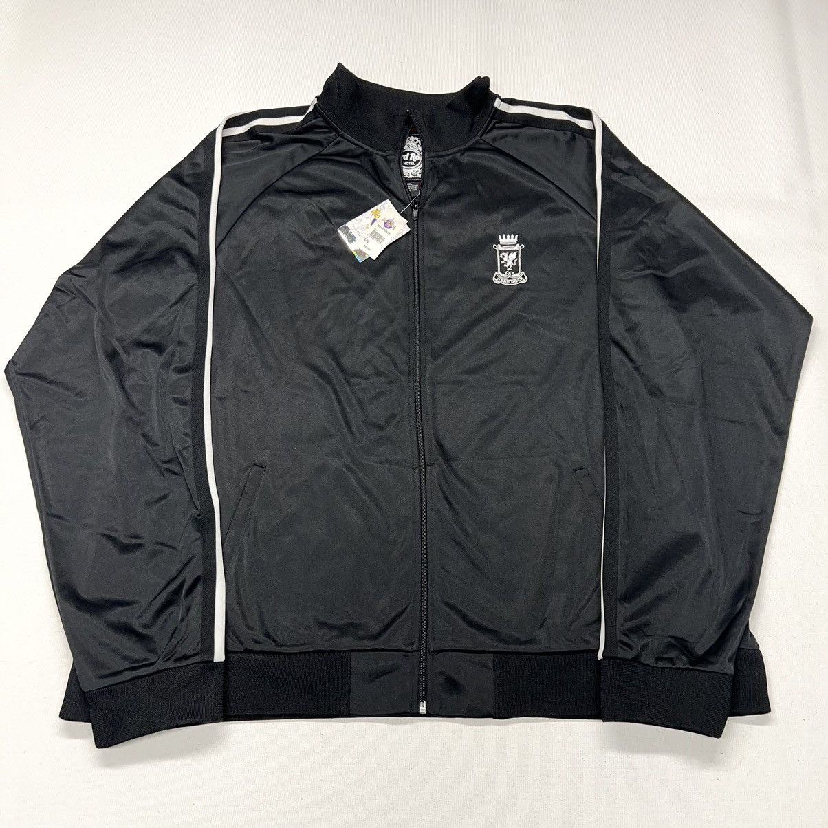 Hard Rock Cafe NEW Hard Rock Cafe Track Jacket Black Full Zip Coach Warm Up Size US XXL / EU 58 / 5 - 1 Thumbnail