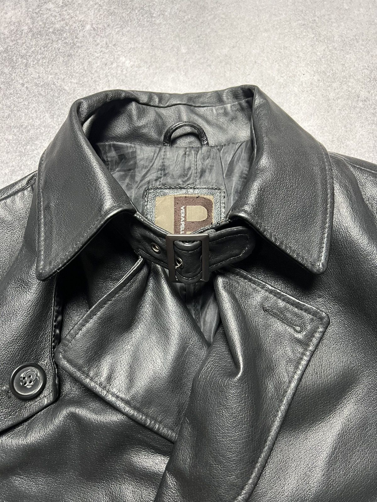 Vera Pelle Vintage Vera Pele Faded Leather Coat Jacket Size US L / EU 52-54 / 3 - 7 Thumbnail