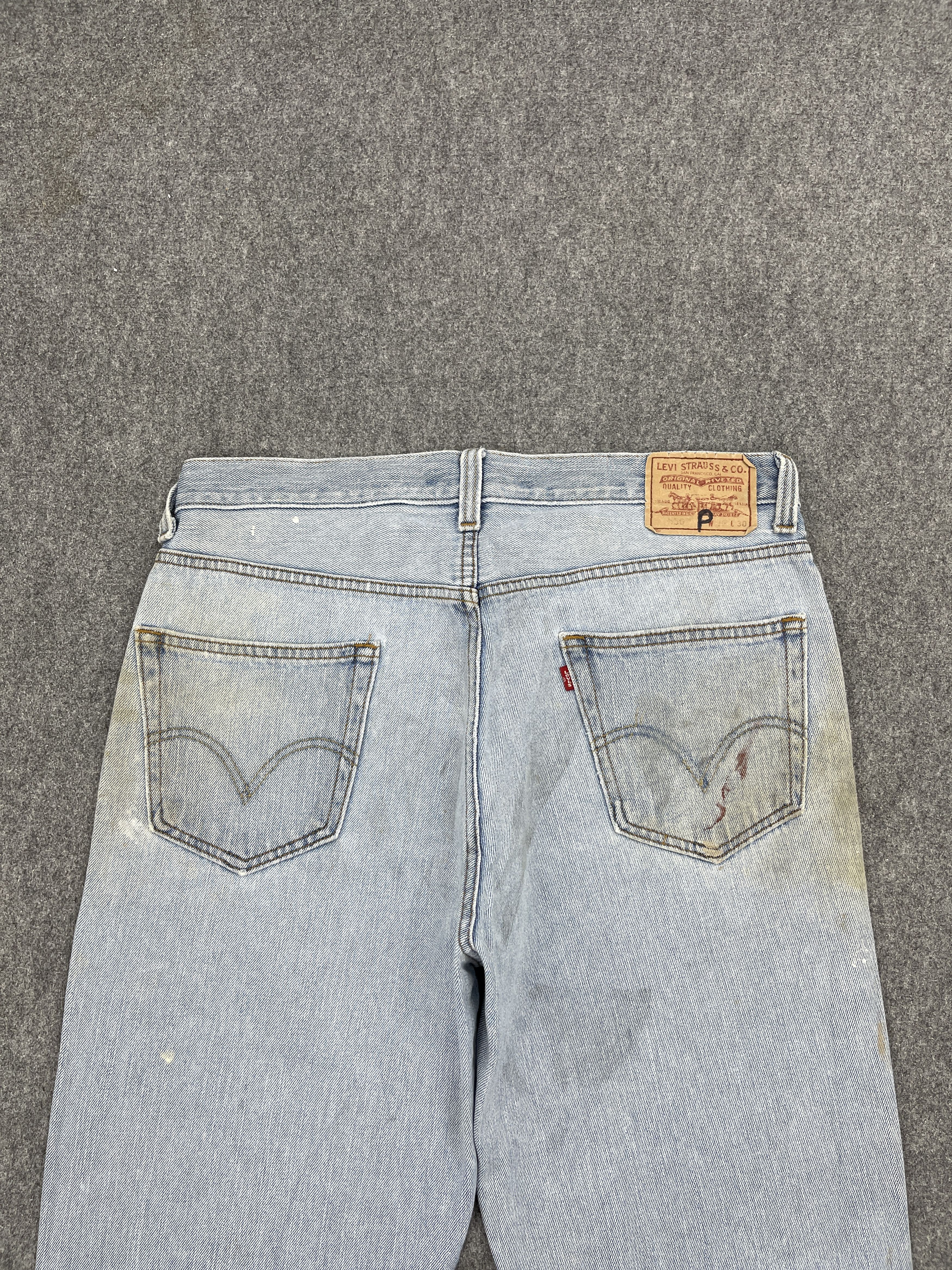 Levi's Vintage Dirty Levis 505 Light Washed Jeans DP2572 Size US 35 - 4 Thumbnail