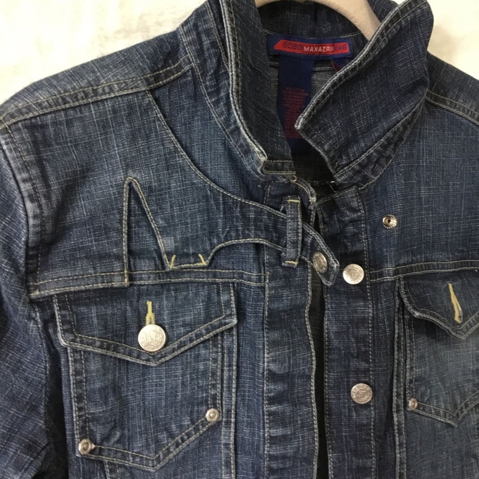 Bcbgmaxazria BCBGMaxAzria Jeans Cropped Jean Jacket Size XS / US 0-2 / IT 36-38 - 9 Thumbnail