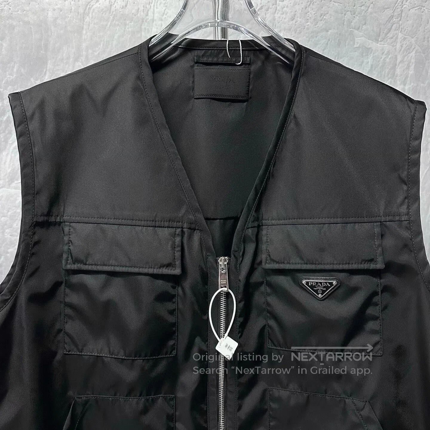 Prada prada black zip pocket vest size 54. Size US L / EU 52-54 / 3 - 2 Thumbnail