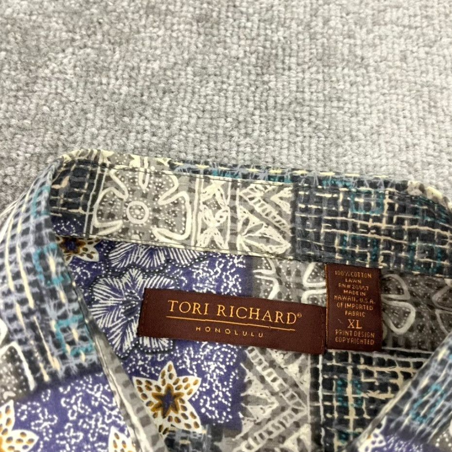 Tori Richard Tori Richard Shirt Men's XL Multicolor Hawaiian Floral Tropical Camp Button-Up Size US XL / EU 56 / 4 - 2 Thumbnail