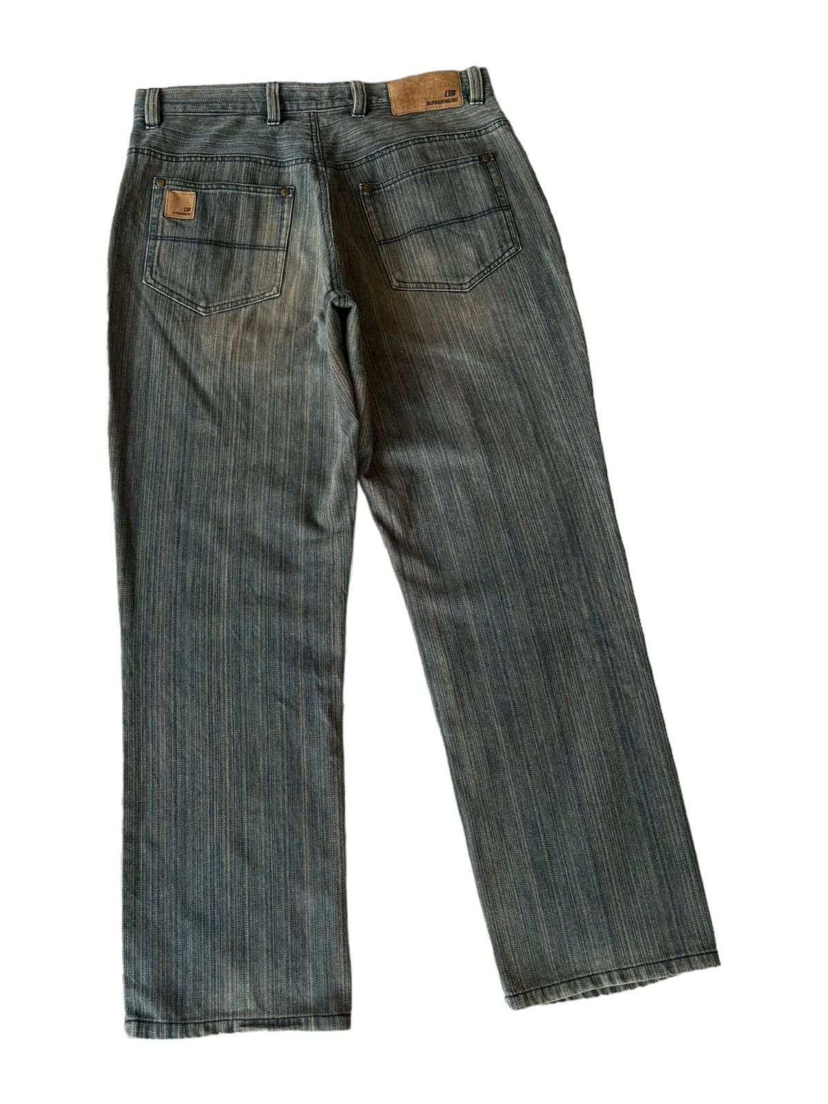 Alphanumeric Alphanumeric Pinstriped Wide Baggy Jeans Size US 34 / EU 50 - 4 Thumbnail