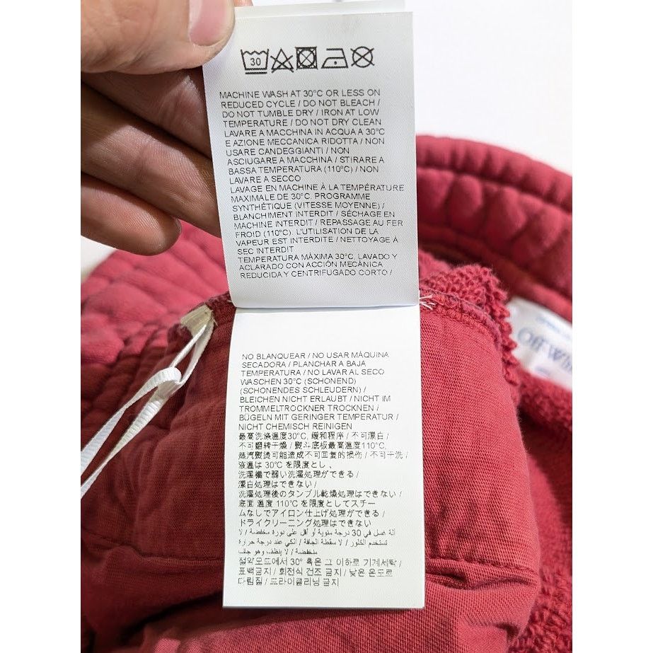 Off-White o1rshd1 BW S. Matthew Sweatpants & Joggers in Rio Red Grey Size US 32 / EU 48 - 21 Thumbnail