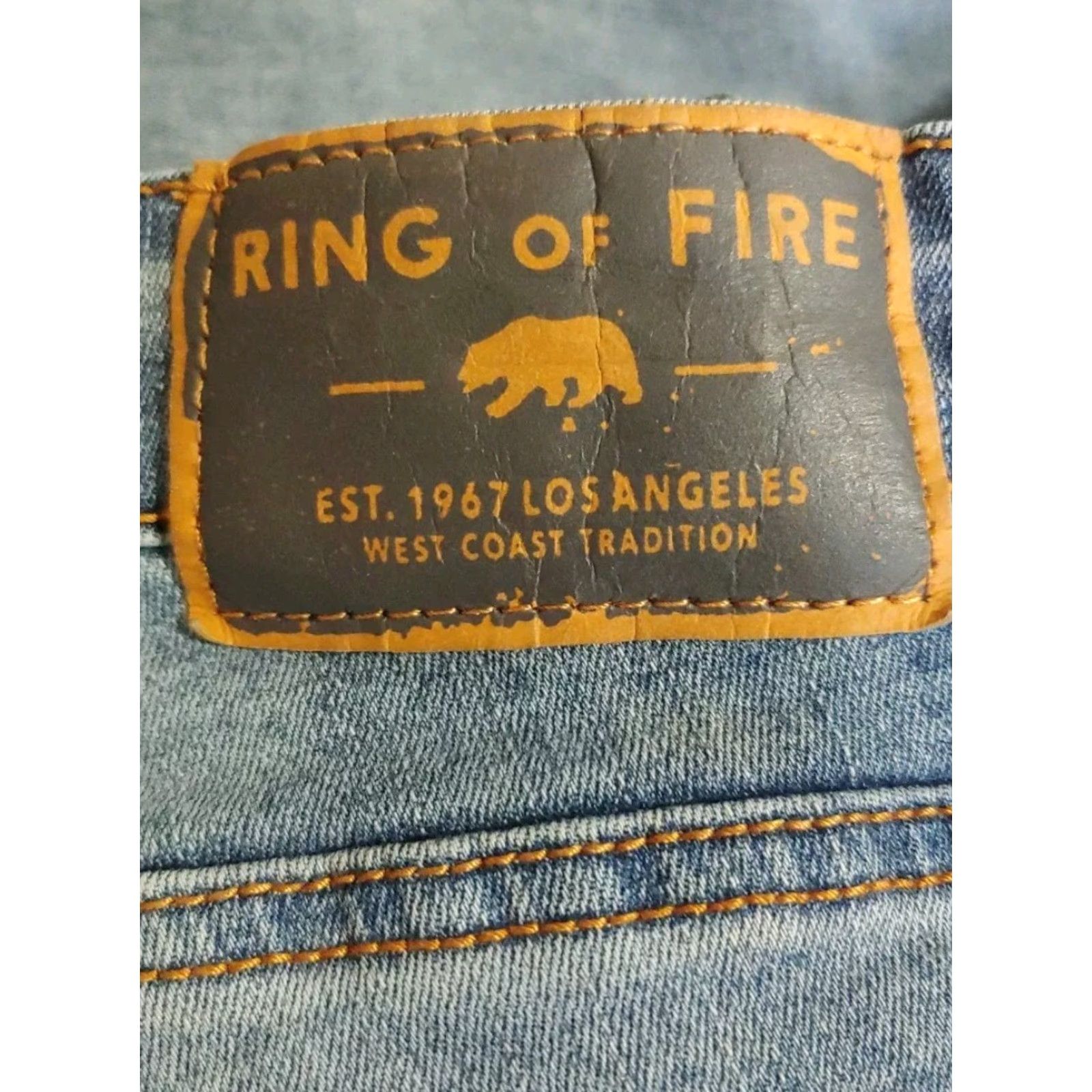 Ring Of Fire Ring Of Fire Jeans Womens 31x30 Blue Denim Stretch Zipup Pockets Straight Leg Slim"} Size 24" / US 00 / IT 34 - 5 Thumbnail