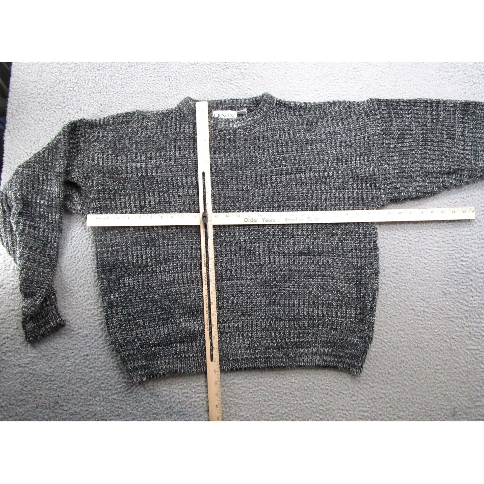 Vintage Honors Mens Ribbed Knit Crew Neck Sweater XL Gray 100% Acrylic Vintage Y2K Style Pullover Crew Neck Knit Classic Size US XL / EU 56 / 4 - 4 Thumbnail
