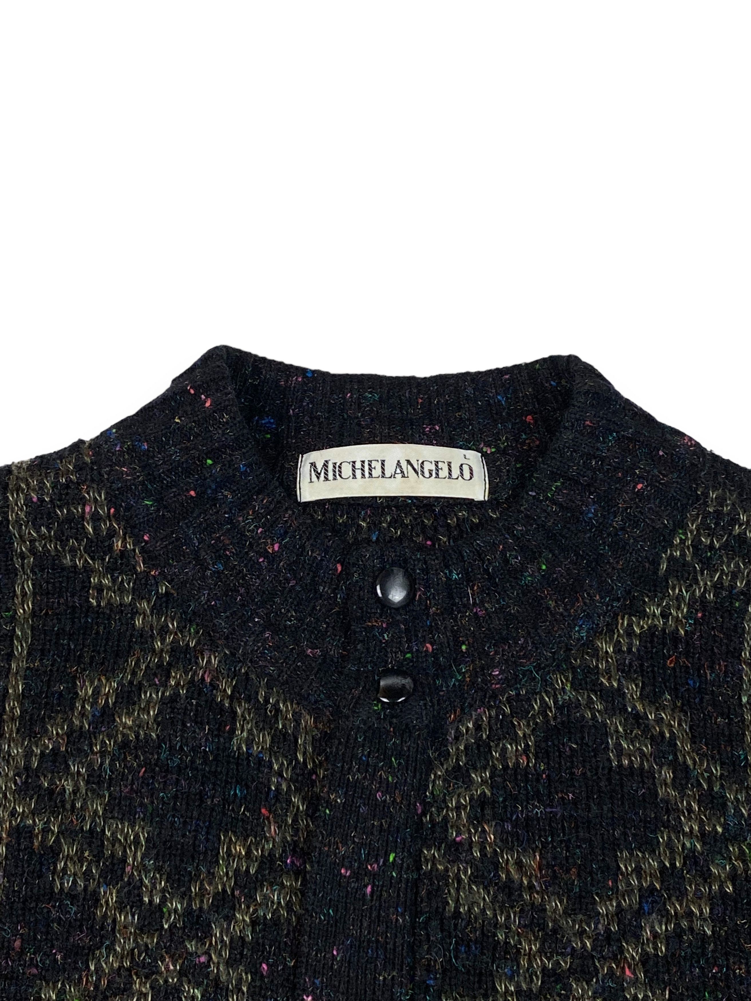 Vintage 90s Vintage MICHELANGELO Crazy Pattern Zip Sweater M711 Size US XL / EU 56 / 4 - 5 Thumbnail