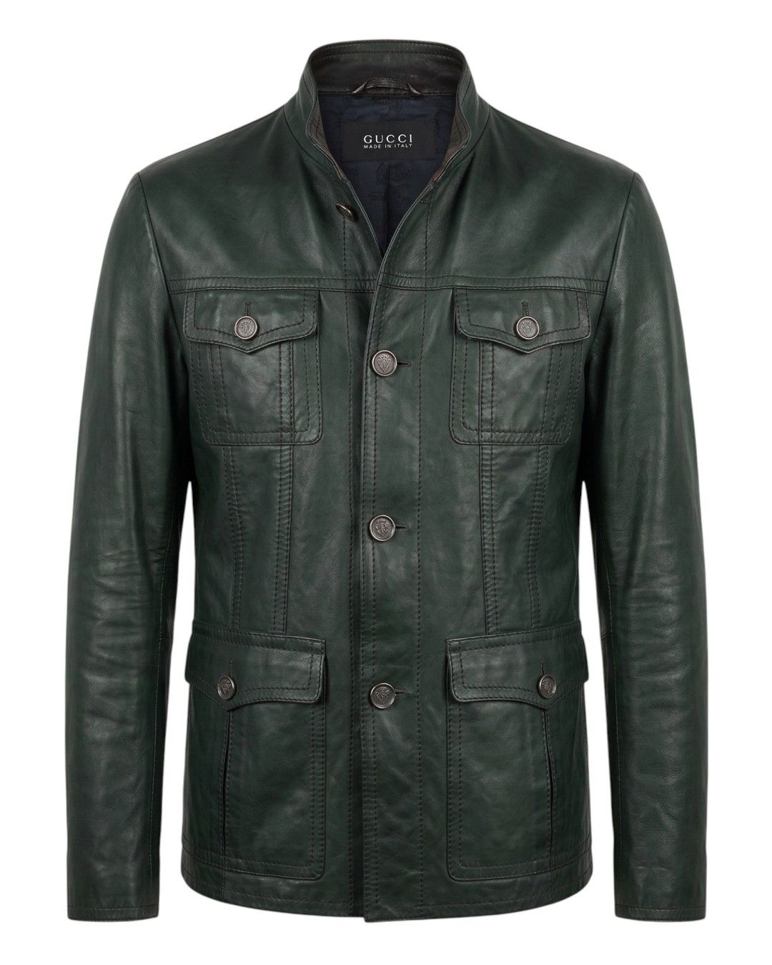 Gucci GUCCI LEATHER NAPOLEON JACKET BY FRIDA GIANNINI Size US L / EU 52-54 / 3 - 1 Thumbnail