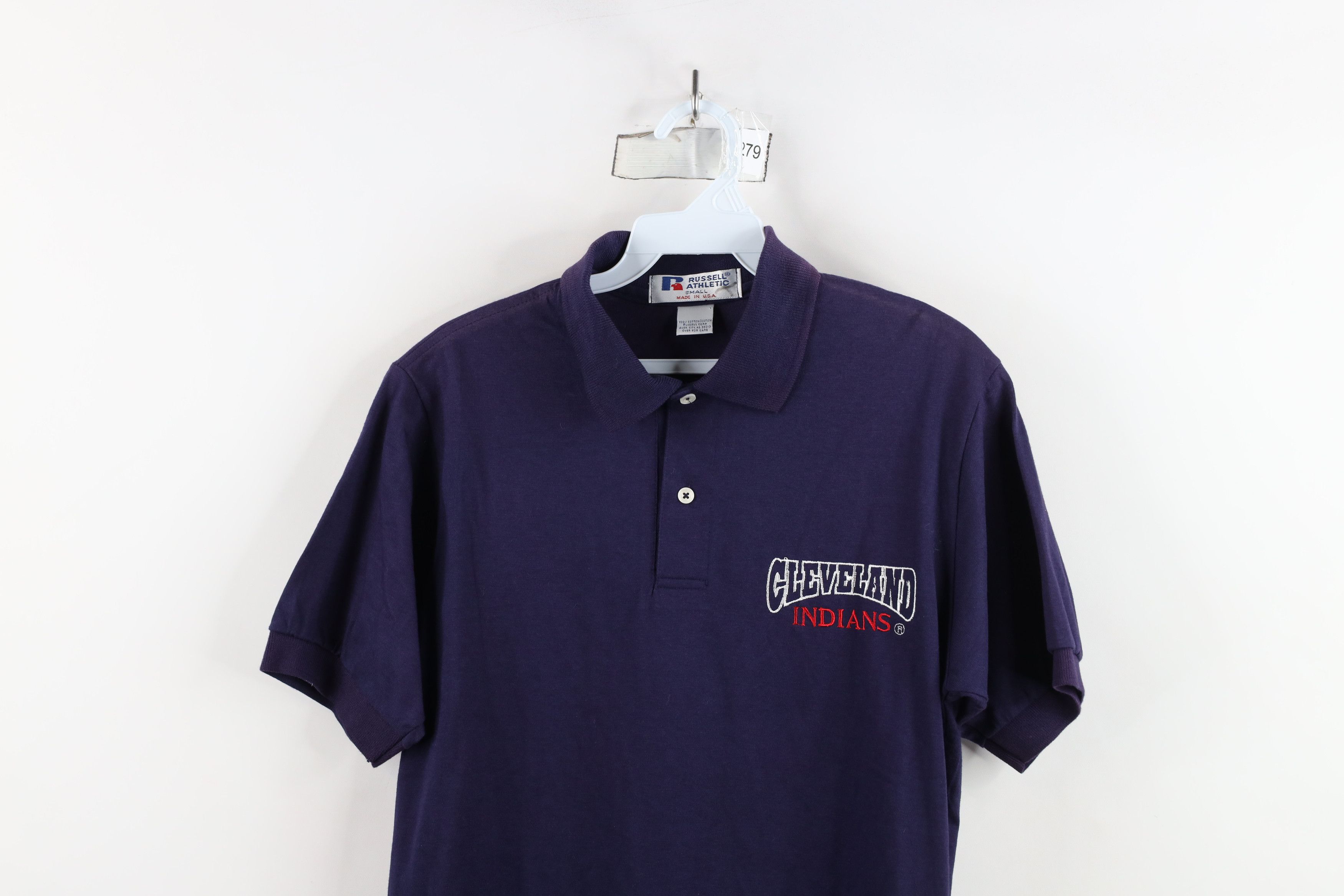 Russell Athletic × Vintage Vintage 80s 90s Russell Athletic Cleveland Baseball Polo Size US S / EU 44-46 / 1 - 2 Thumbnail