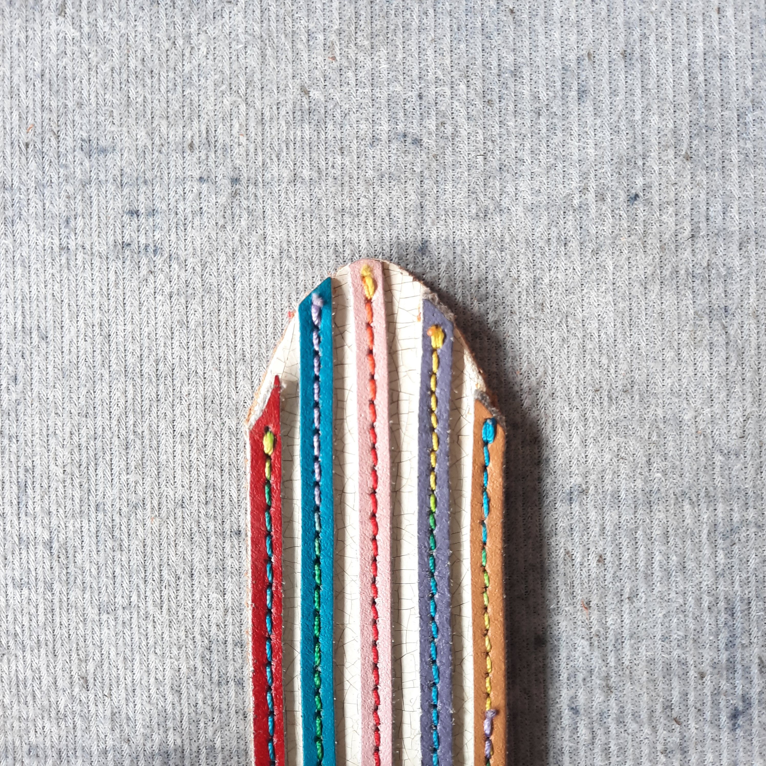 14th Addiction 🧵 Japanese craft garrison multicolor rainbow leather belt Size ONE SIZE - 4 Thumbnail