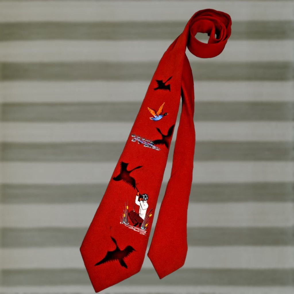 VINTAGE Regal Neck Tie Adult Red 52.5
