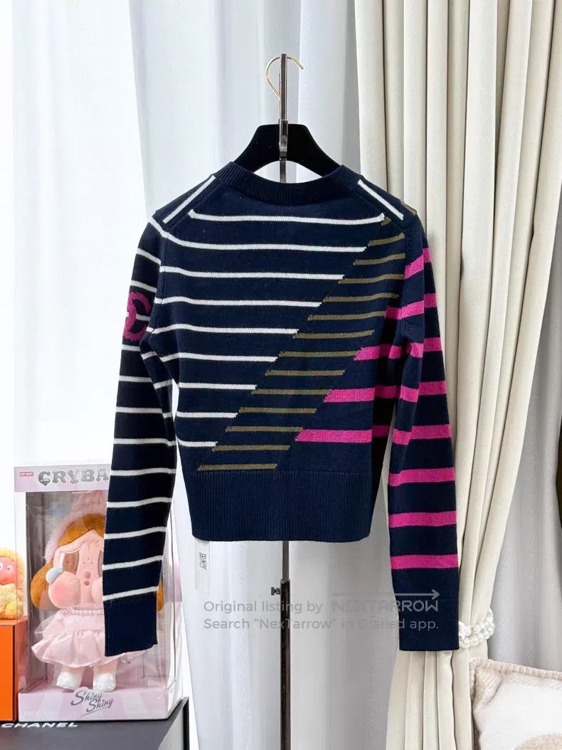 Chanel Chanel Colorful striped long-sleeved knitted cardigan coat Size XXS / US 00 / IT 34 - 3 Thumbnail