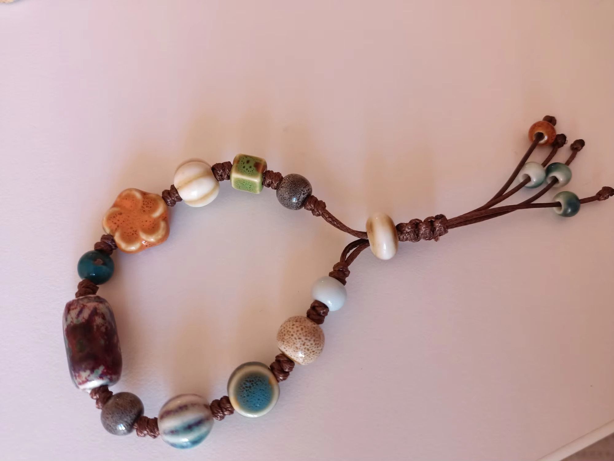 Handmade Vintage Ceramic Bracelet Handmade Jewelry Gift For Her Size ONE SIZE - 4 Thumbnail