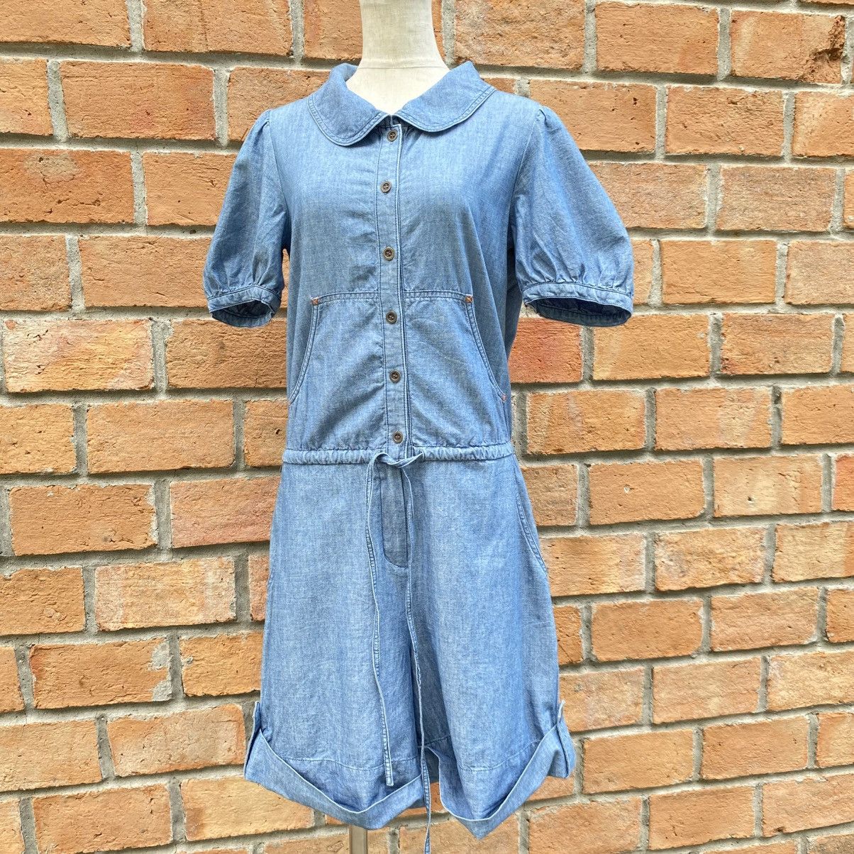 Tsumori Chisato TSUMORI CHISATO Blue Denim Romper with Peter Pan Collar Size M / US 6-8 / IT 42-44 - 17 Thumbnail