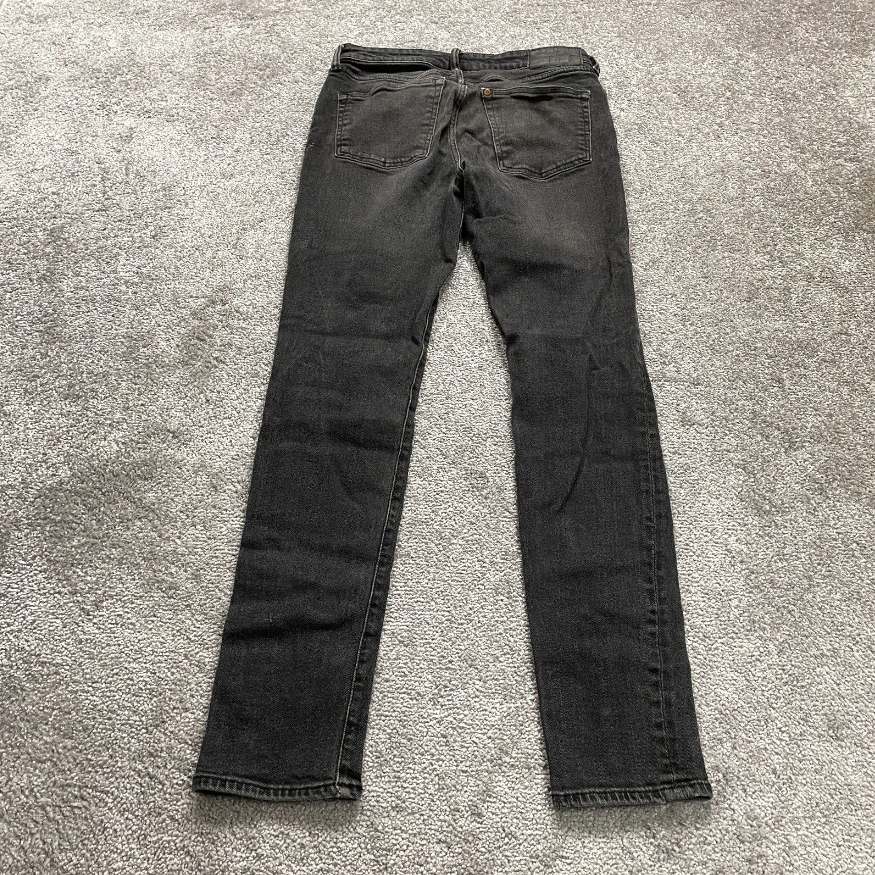 Denime & Denim Skinny Jeans Womens 30x30.5 Black High Rise Button Fly Casual Size 30" / US 8 / IT 44 - 2 Thumbnail