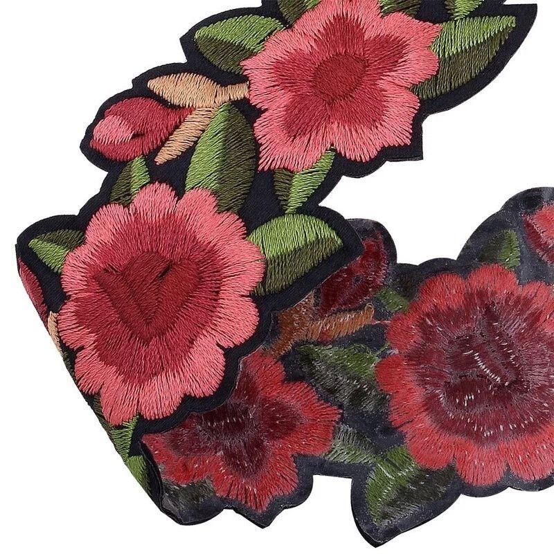 Other Embroidered Floral Choker Necklace Pink Green Black NWOT Size ONE SIZE - 14 Thumbnail