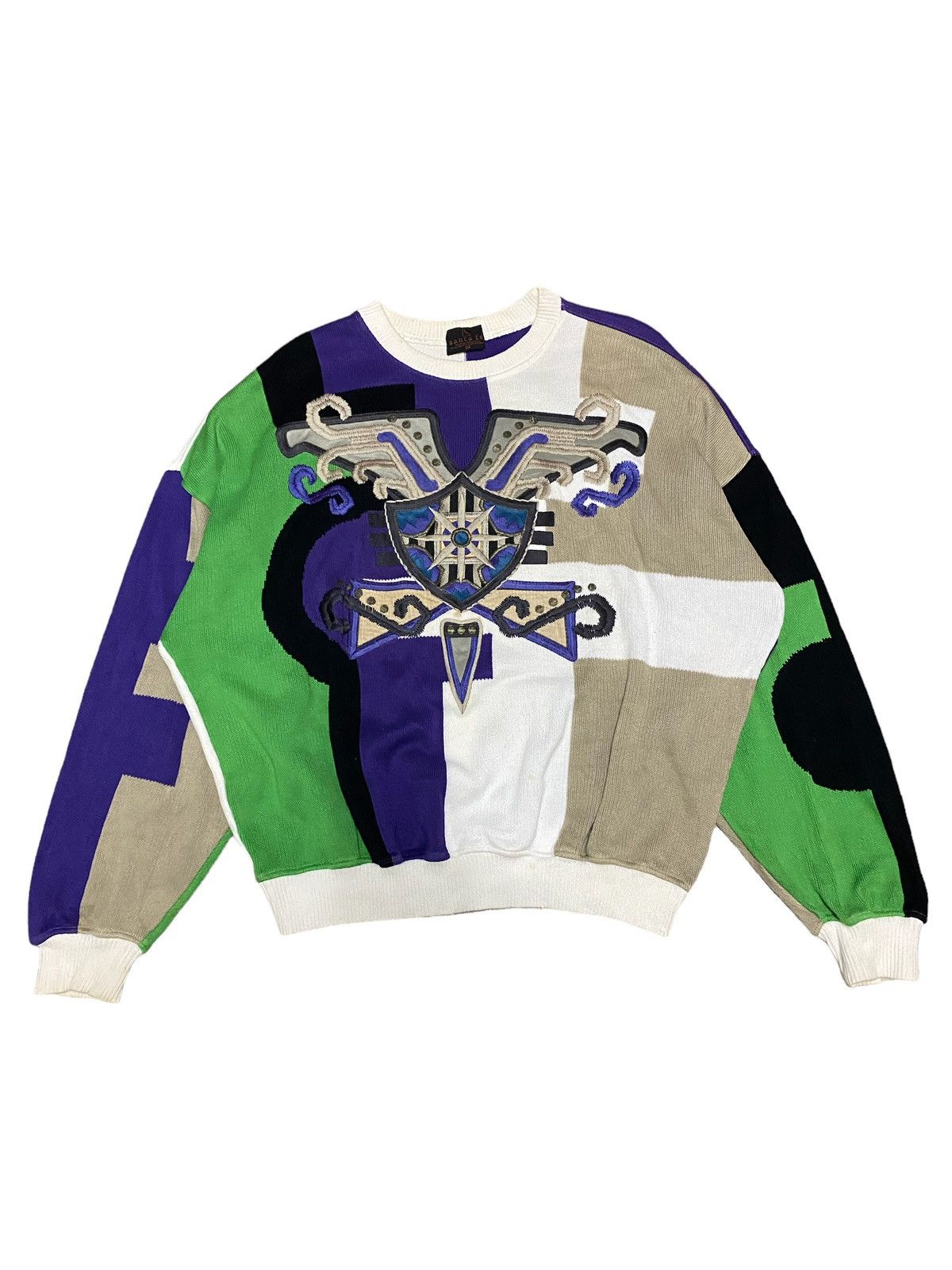 Japanese Brand × Vintage Vintage SantaFe Multicolour Knitwear Sweatshirt Size US XL / EU 56 / 4 - 1 Thumbnail