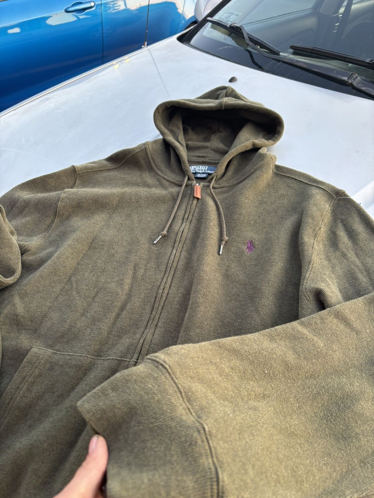 Polo Ralph Lauren × Vintage Polo Ralph Lauren Zip-Up Hoodie SWAG Sweatshirt,sz L-M Size US L / EU 52-54 / 3 - 4 Thumbnail