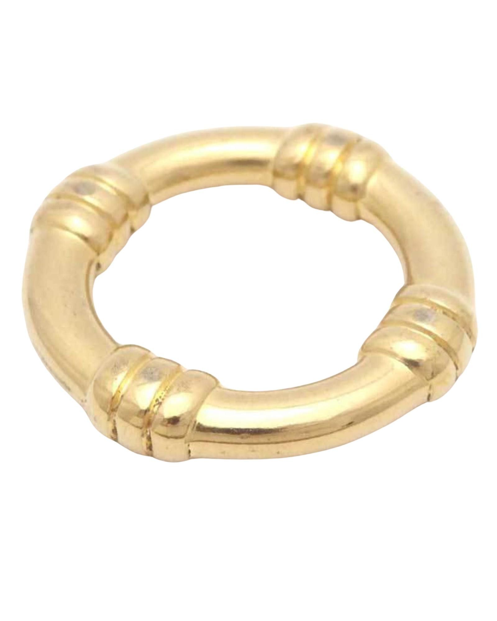 image of Hermes Metal Scarf Ring - Gold, Women's