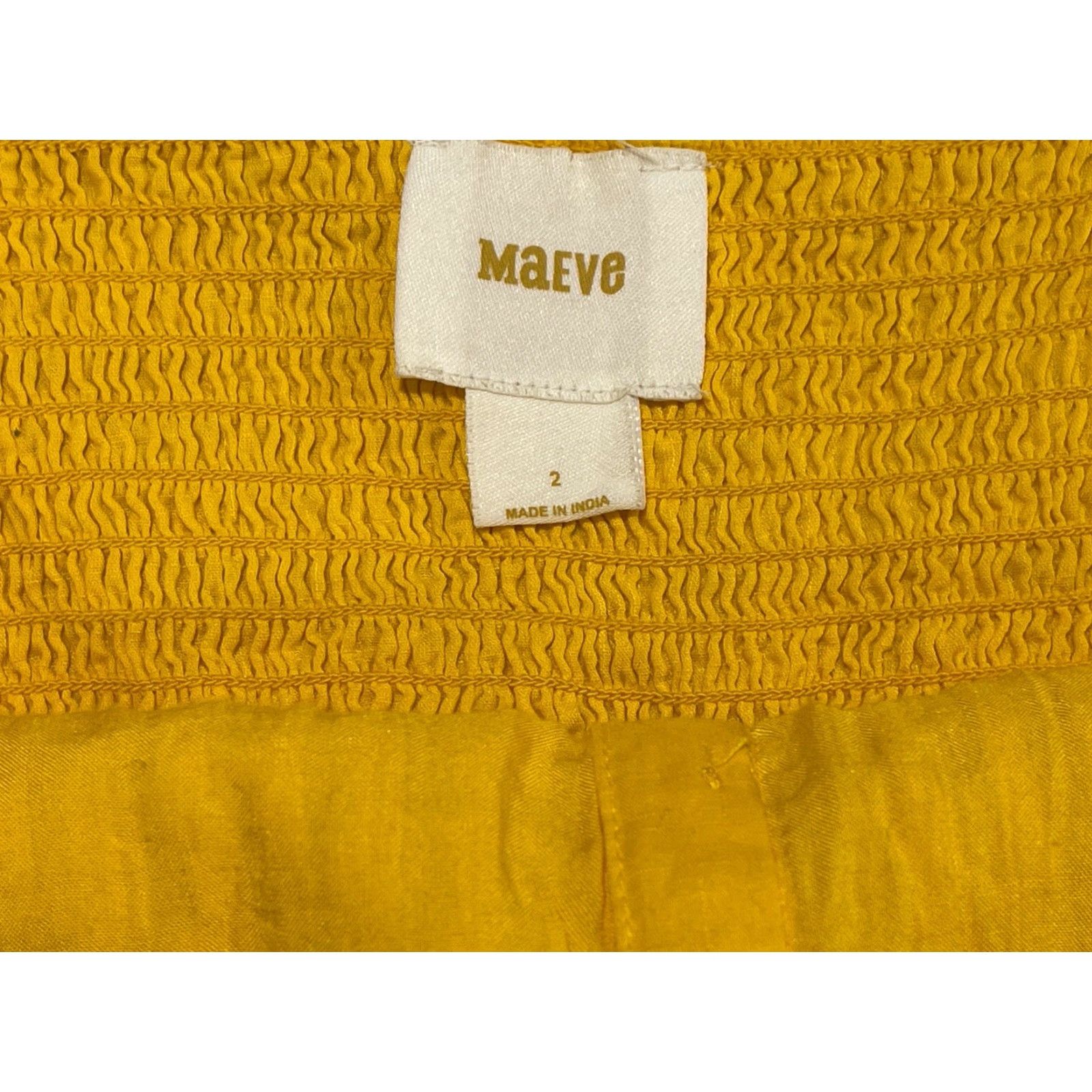 Anthropologie VINTAGE Anthropologie Maeve Arcadia Yellow Maxi Dress Ruffle Eyelet Sundress Sz 2 Size XS / US 0-2 / IT 36-38 - 7 Thumbnail