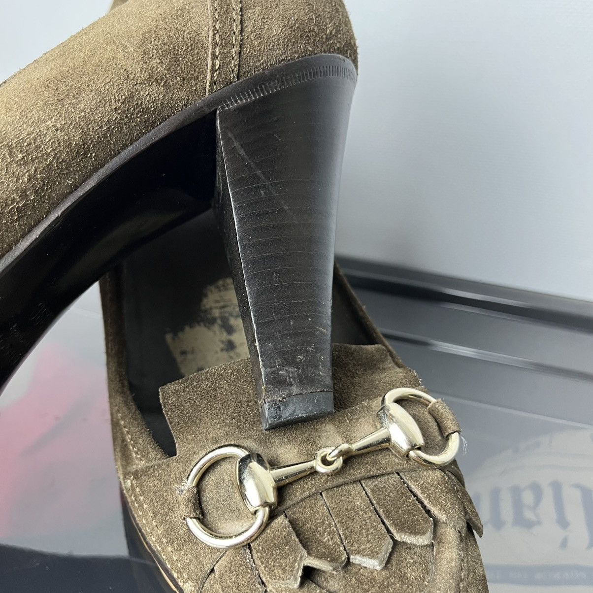 Gucci Vintage Gucci Women’s Brown Horse Bit Heels Size US 9 / IT 39 - 7 Thumbnail