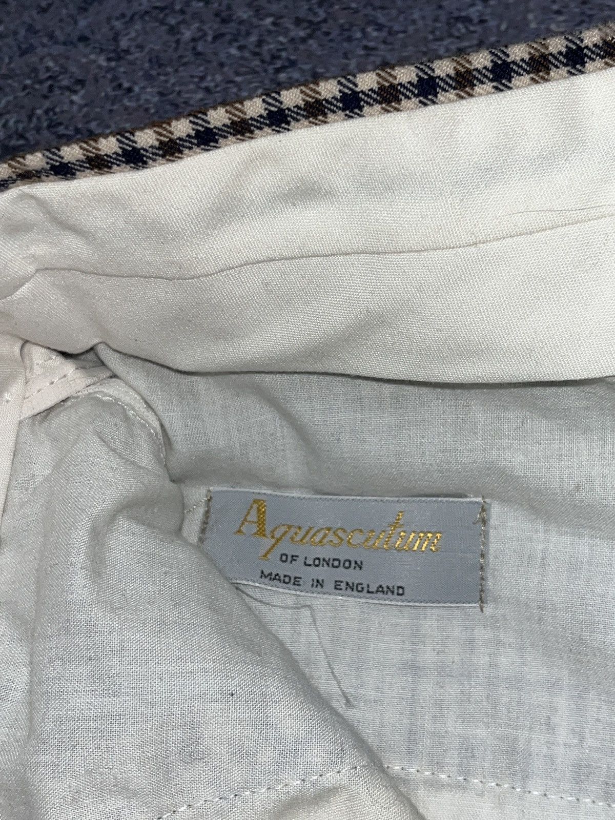 Aquascutum Vintage Aquascutum Camel Check 100% Wool Casual Pants Size US 31 - 9 Thumbnail