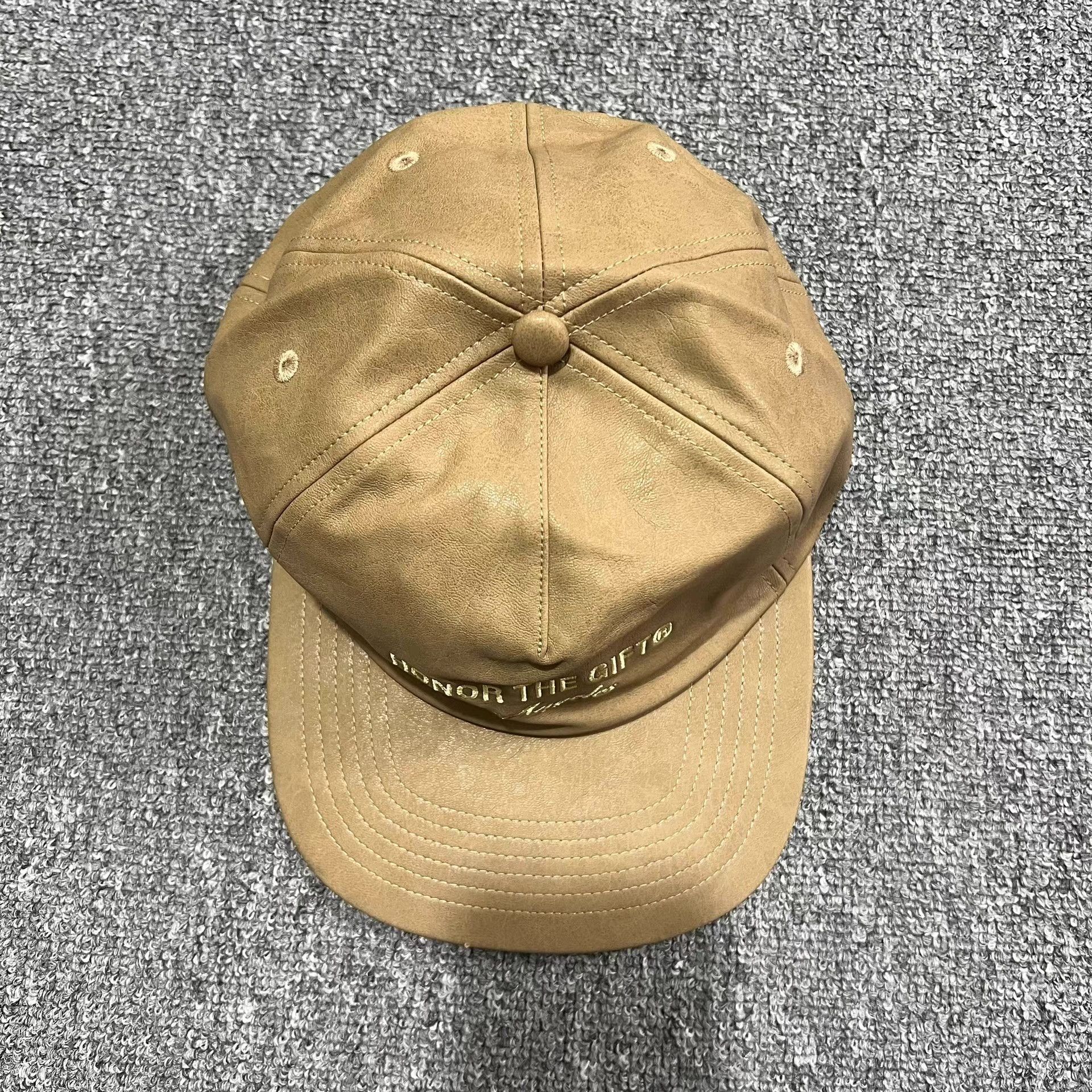 Honor the Gift Honor the Gift PU Leather Embroidered Baseball Cap Q7 Size ONE SIZE - 4 Thumbnail