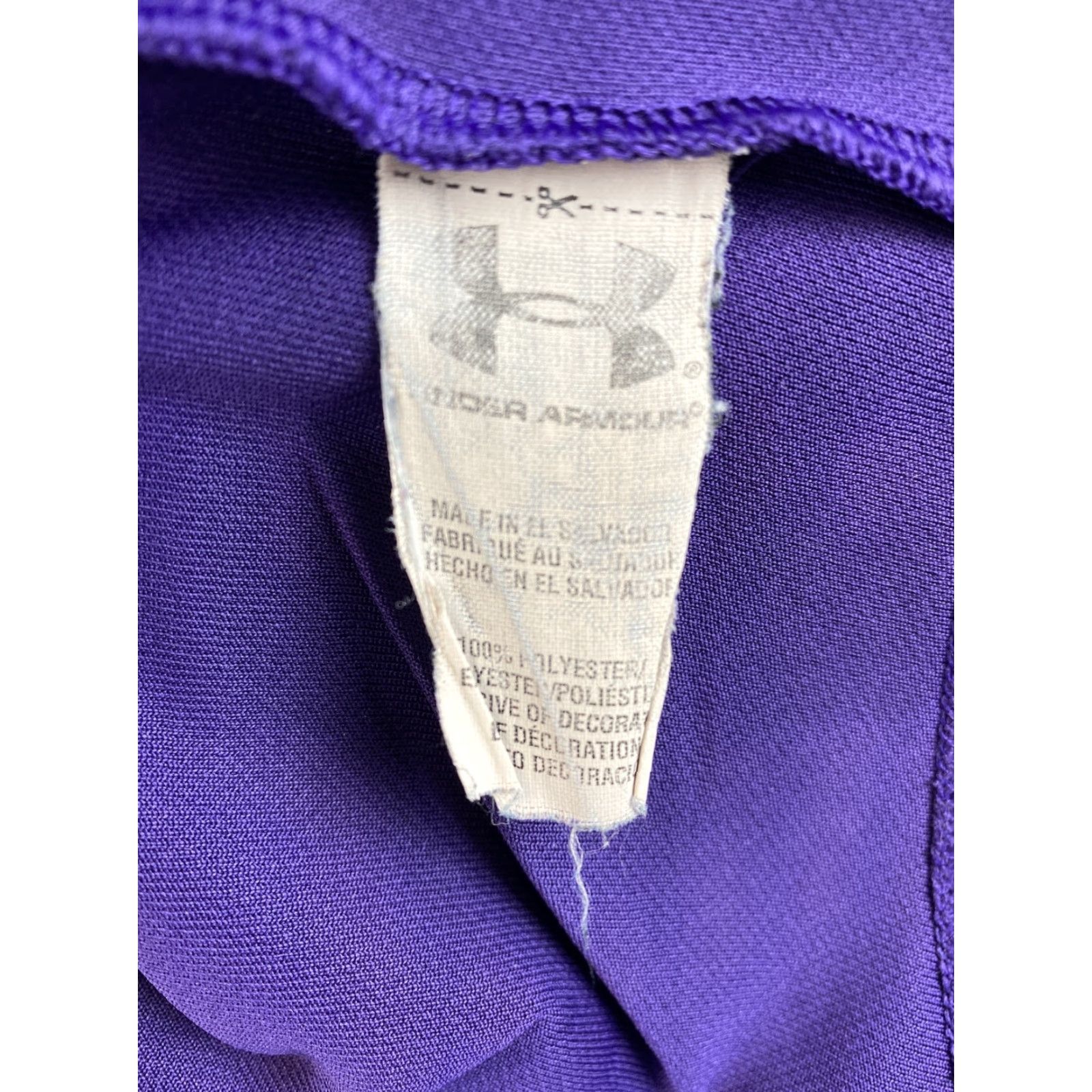 Under Armour Under Armour Polo Shirt Women’s Large UA Tech Performance Fit Golf Team /70-39 Purple Solid Short Sleeve Collared Lightweight Size L / US 10 / IT 46 - 7 Thumbnail