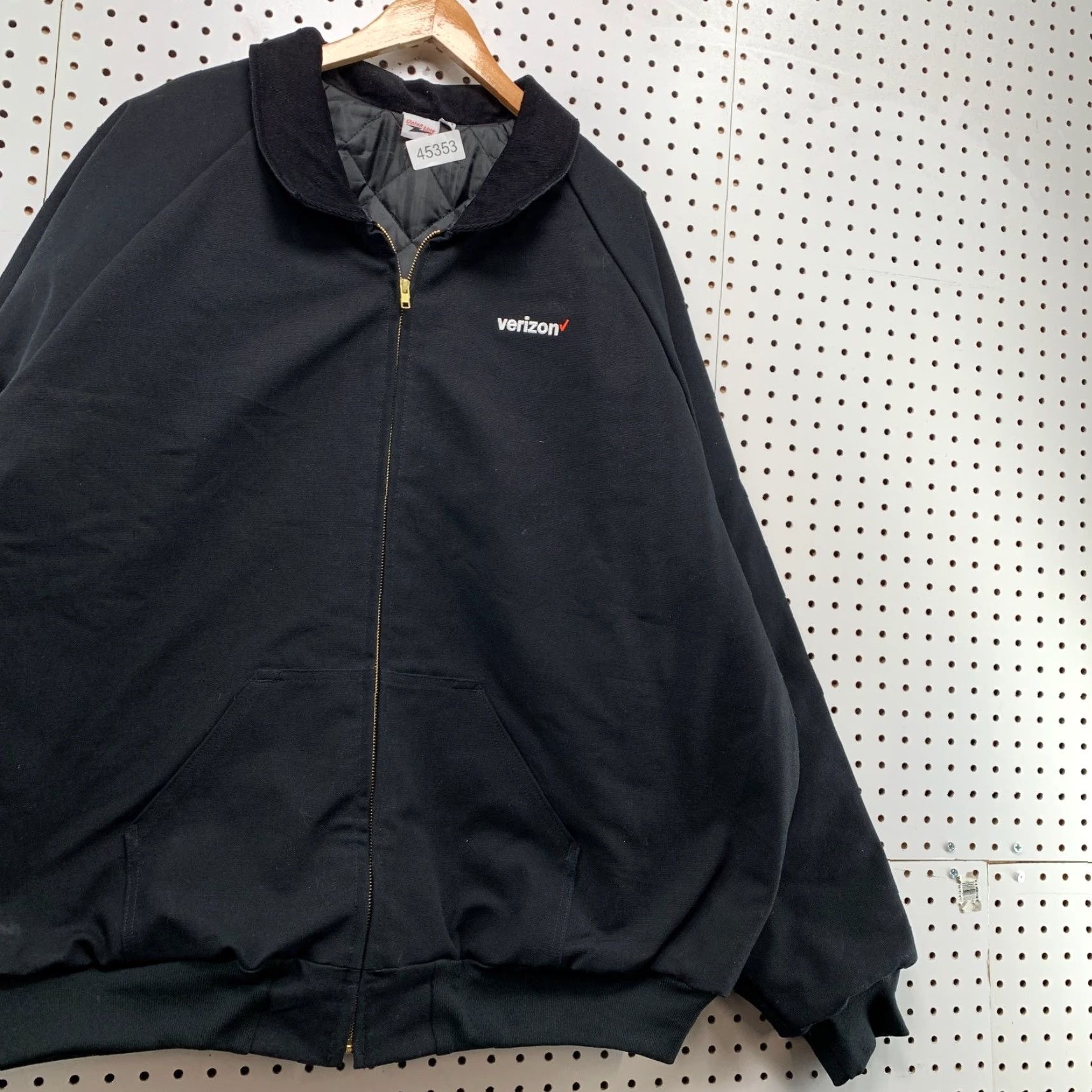 Vintage VINTAGE Union Line Canvas Jacket 3XL Tall Black Verizon Bomber Detroit Workwear Made USA Jacket Mens Size US XXL / EU 58 / 5 - 3 Thumbnail