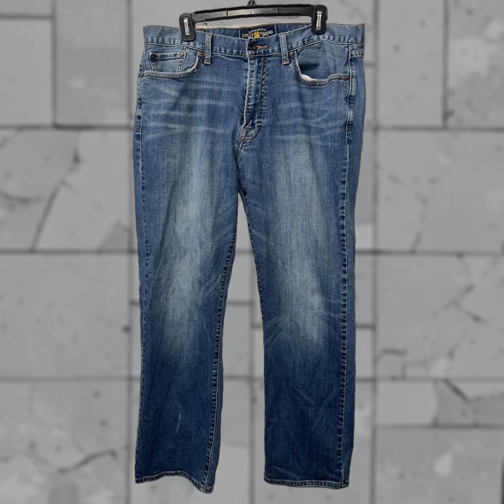 Lucky Brand VINTAGE Lucky Brand 361 Straight Jeans Men Size 36x32 Blue Retro Classic Size US 36 / EU 52 - 1 Thumbnail
