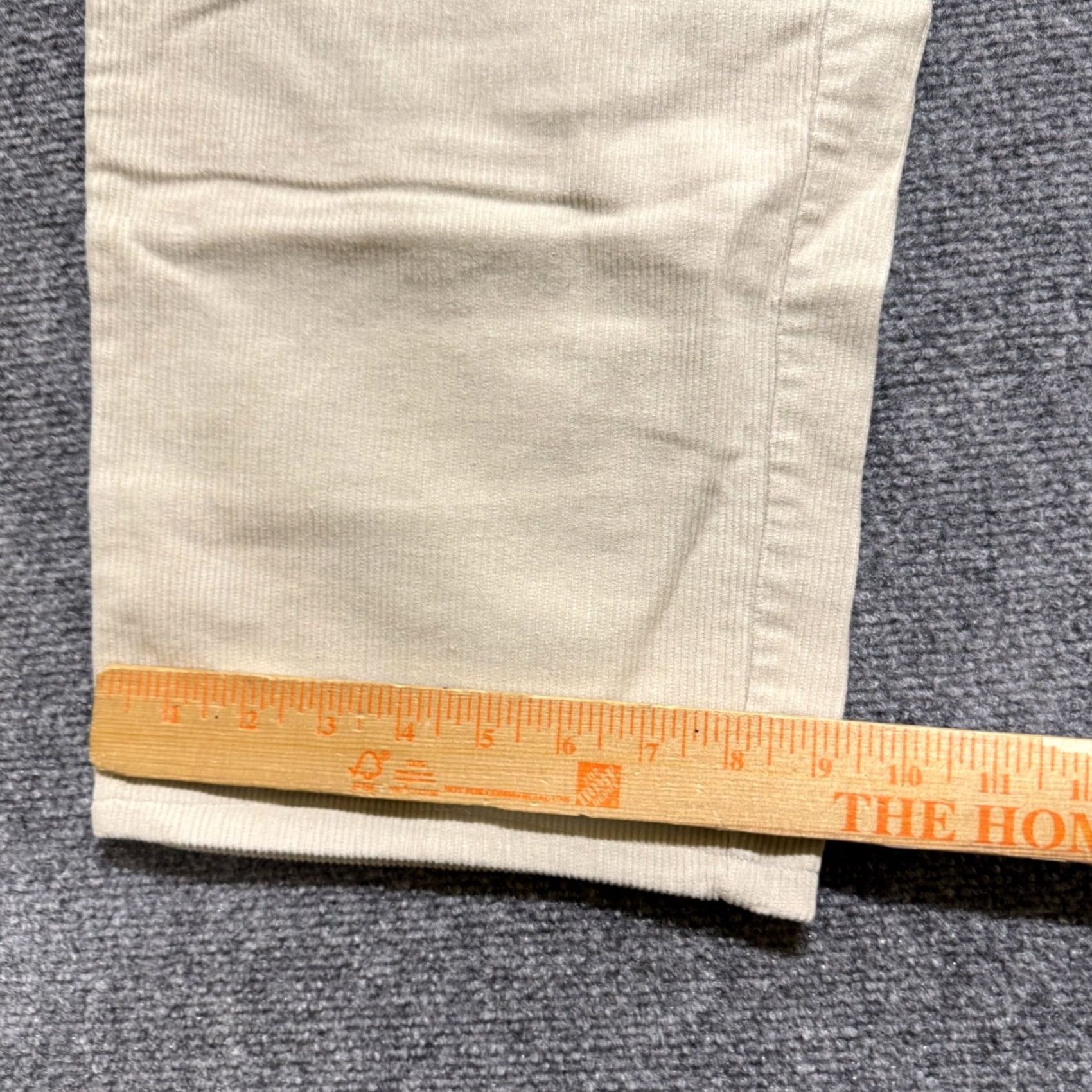 Vintage Calvin Klein Wide Leg Trouser Pants Women's 20 Corduroy Baggy 90s White Cream Pockets 20P Petite Slim Distressed Baggy Womens Size 42" / US 20 - 5 Thumbnail