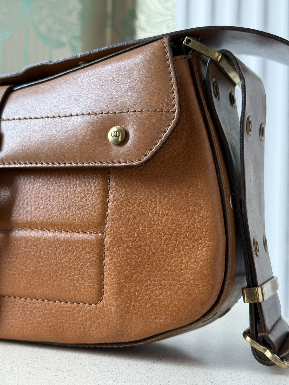 Dior Dior Brown Leather Street Chic Columbus Avenue Shoulder Bag Size ONE SIZE - 9 Thumbnail