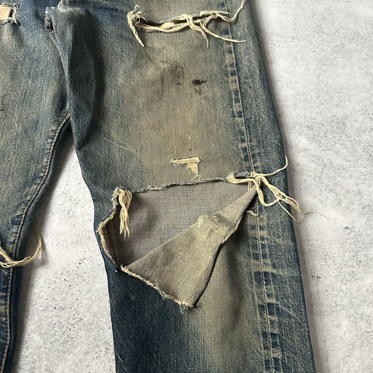 Levi's 70’s Vintage Levis THRASHED Dirt Wash Denim Size US 33 - 4 Thumbnail