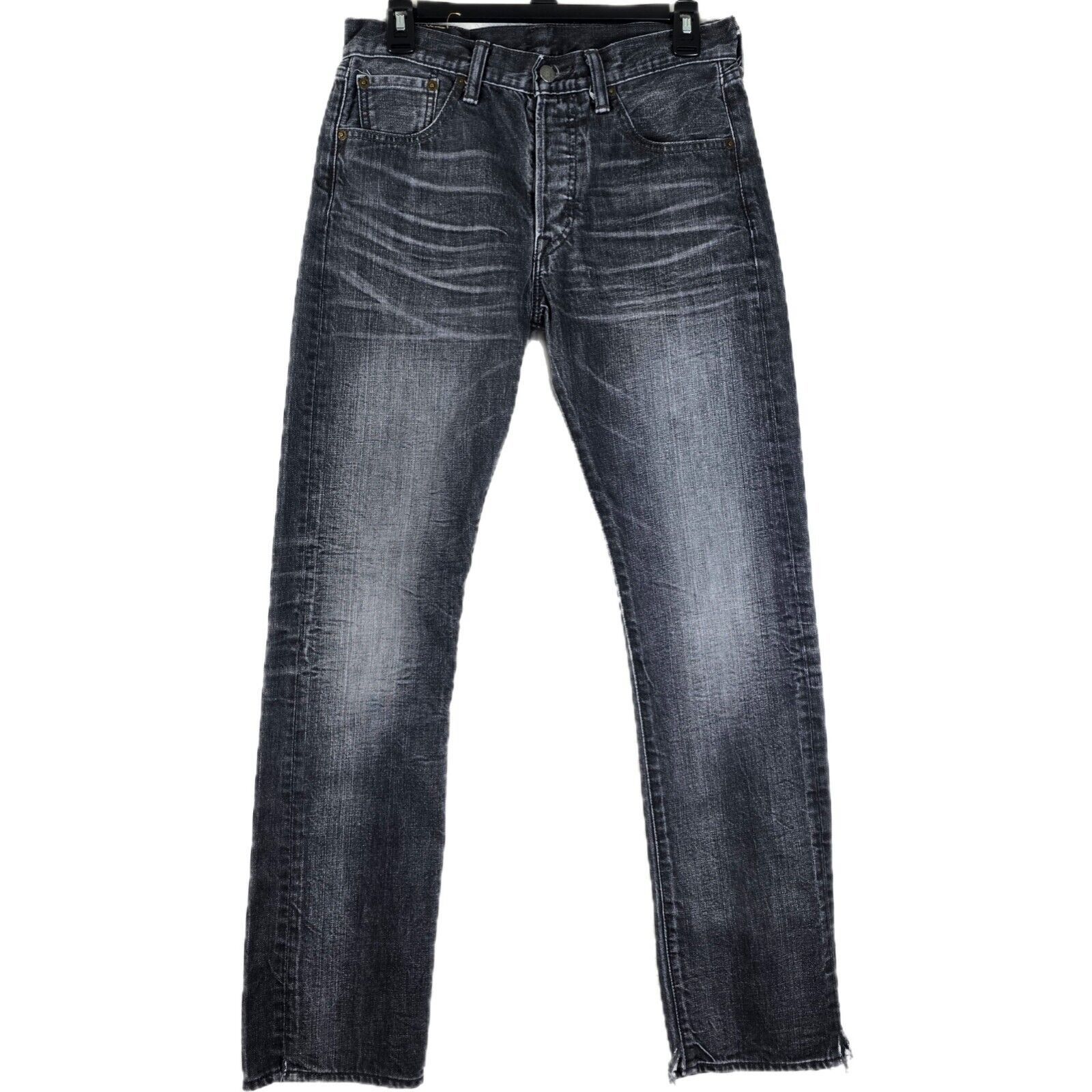 Levi's Levis Jeans Mens 29x32 Black 501 Straight Button Fly Size US 29 - 1 Thumbnail