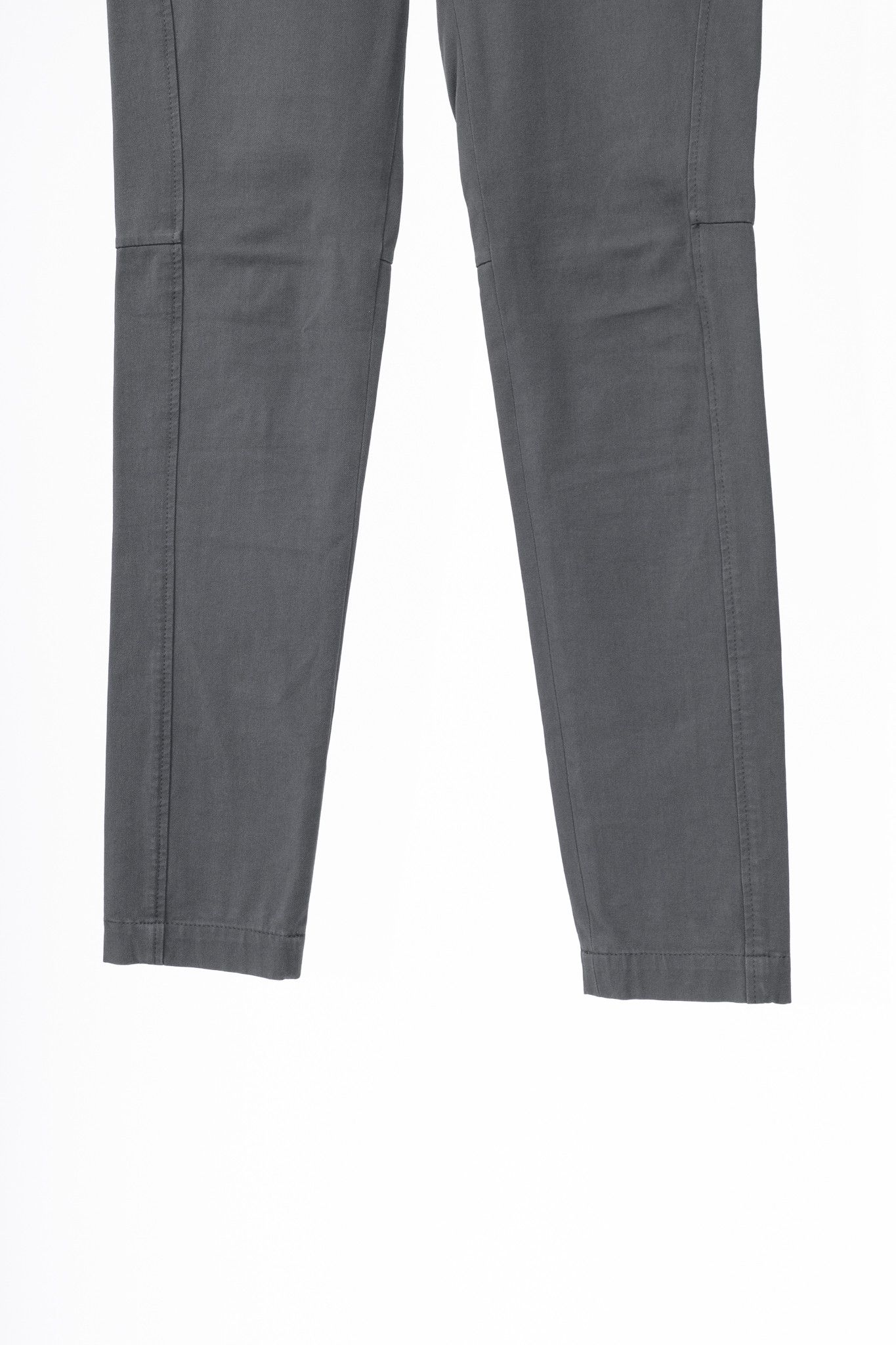 Brunello Cucinelli Brunello Cucinelli AW/14 Grey Cotton-Twill Leggings Size 27" / US 4 / IT 40 - 6 Thumbnail