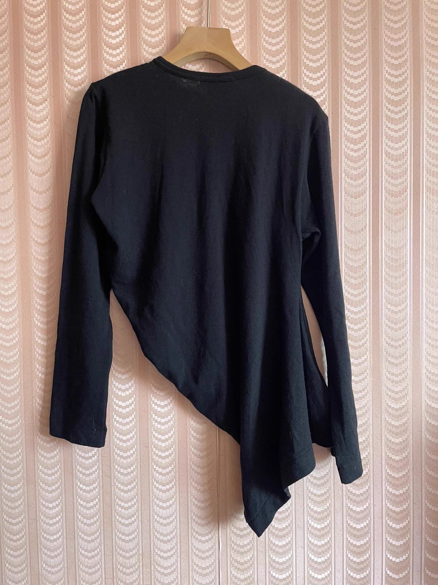 Comme des Garcons Comme des Garçons Cut Wool Long-Sleeve T-Shirt Pullover Top Size XS / US 0-2 / IT 36-38 - 2 Thumbnail