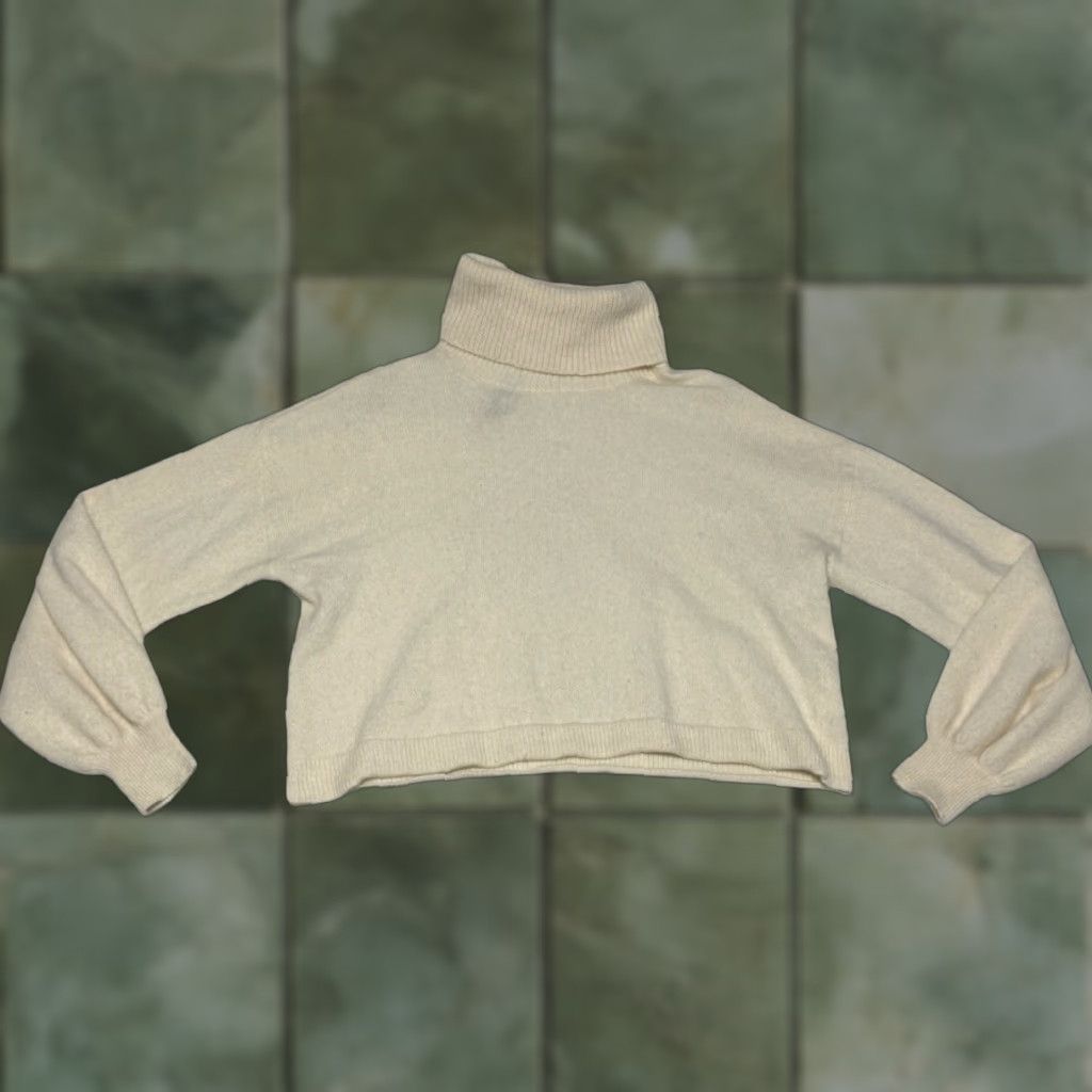 Alice + Olivia VINTAGE Alice + Olivia Sweater Women Size M Crew Neck Cable-Knit Cashmere Cream Pullover Classic Size M / US 6-8 / IT 42-44 - 1 Thumbnail