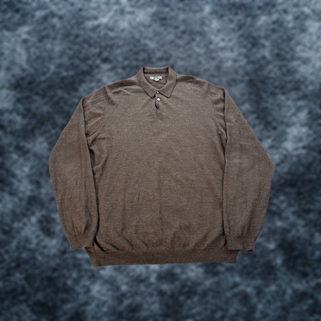 Eddie Bauer Eddie Bauer Sweater Mens XLT Brown Merino Wool Pullover Knit Lightweight Men’s Size XLT Short Details: Collared Neck Size US XL / EU 56 / 4 - 1 Thumbnail