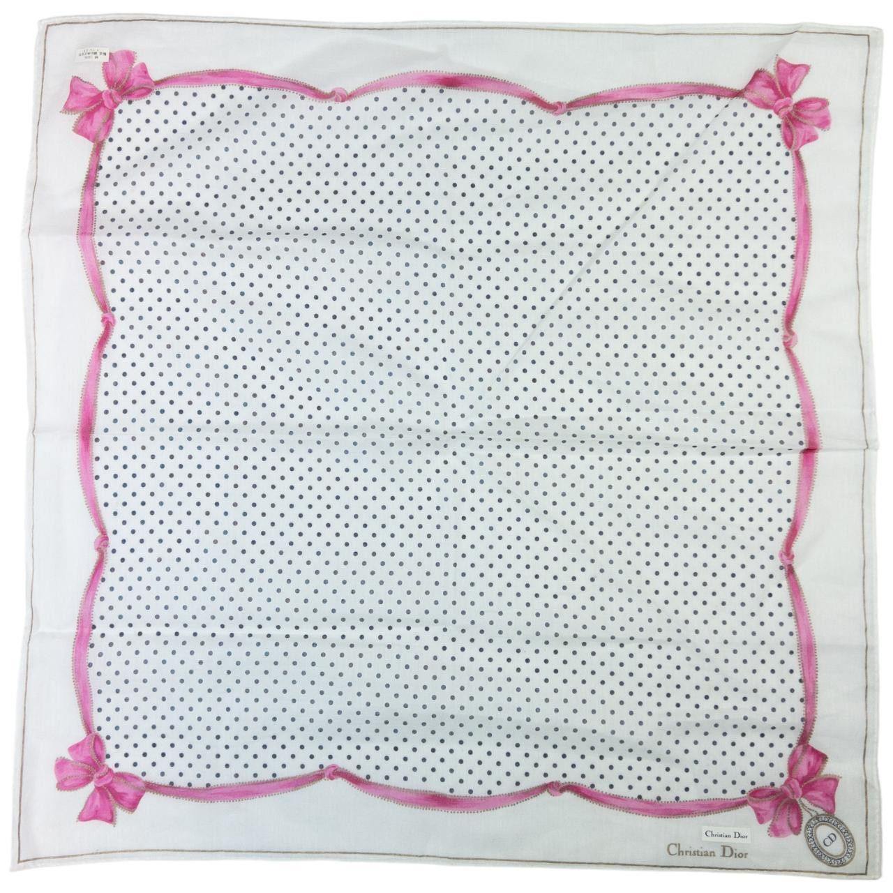 Dior Vintage Dior Polka Dot Silk Scarf Size ONE SIZE - 1 Thumbnail