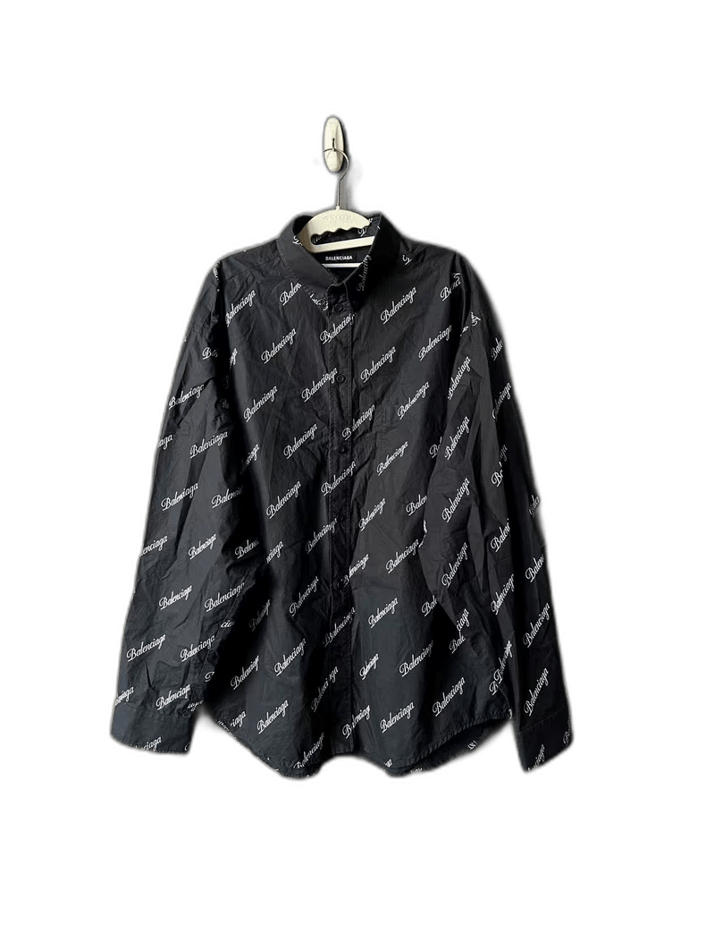 Balenciaga Balenciaga Logo Long Sleeve Shirt Size US M / EU 48-50 / 2 - 1 Thumbnail