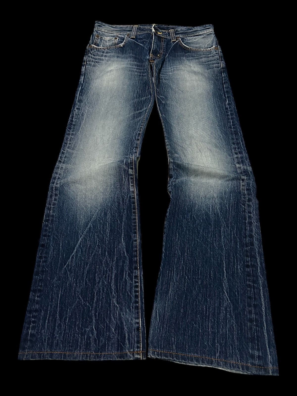 Flare Edwin Vintage Distressed Mud Wash Japanese Denim☠️☠️🎌🎌