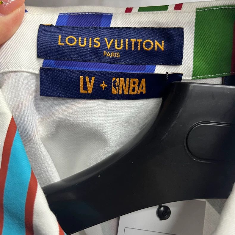 Louis Vuitton LOUIS VUITTON White blue monogrammed short sleeve shirt 250 Size US S / EU 44-46 / 1 - 4 Thumbnail