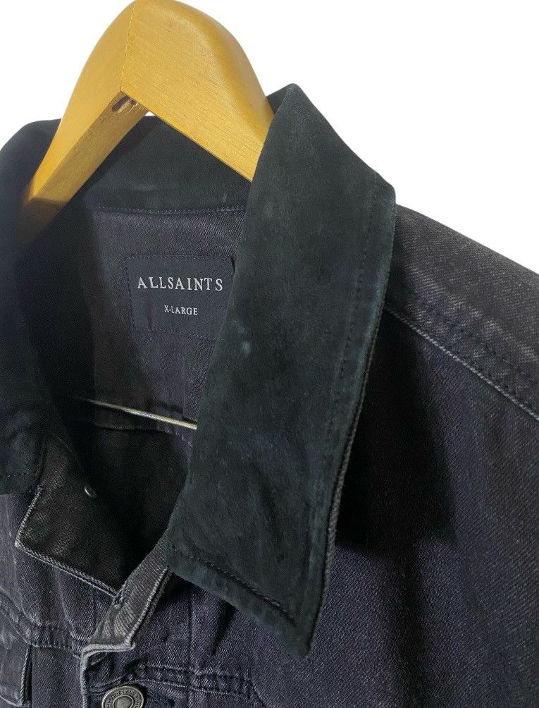 Allsaints Allsaints Black Denim Distressed Jacket Size US XL / EU 56 / 4 - 4 Thumbnail