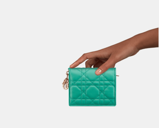 Dior o1w1db10525 S0178O Size : OS / Gardenia Wallet in Aquamarina Size ONE SIZE - 7 Thumbnail
